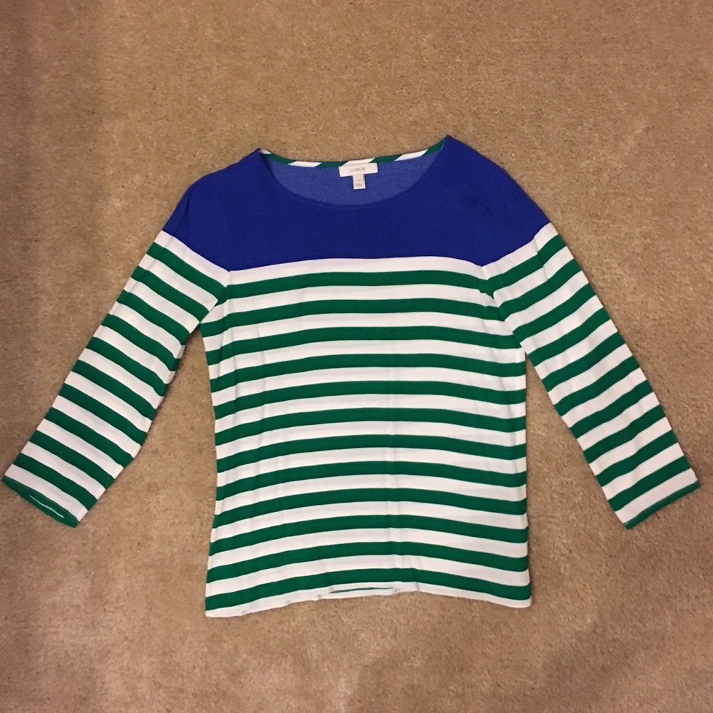 J Crew Colorblock Stripe Top